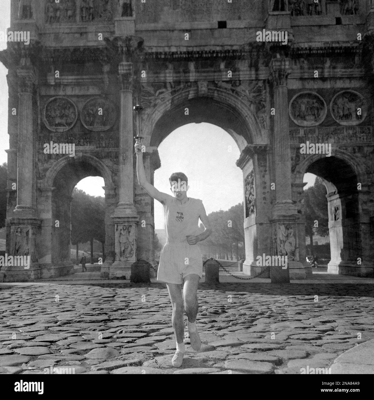 19-year-old Roman Gianpiero Andreotti runs up the Via Sacra (Sacred ...