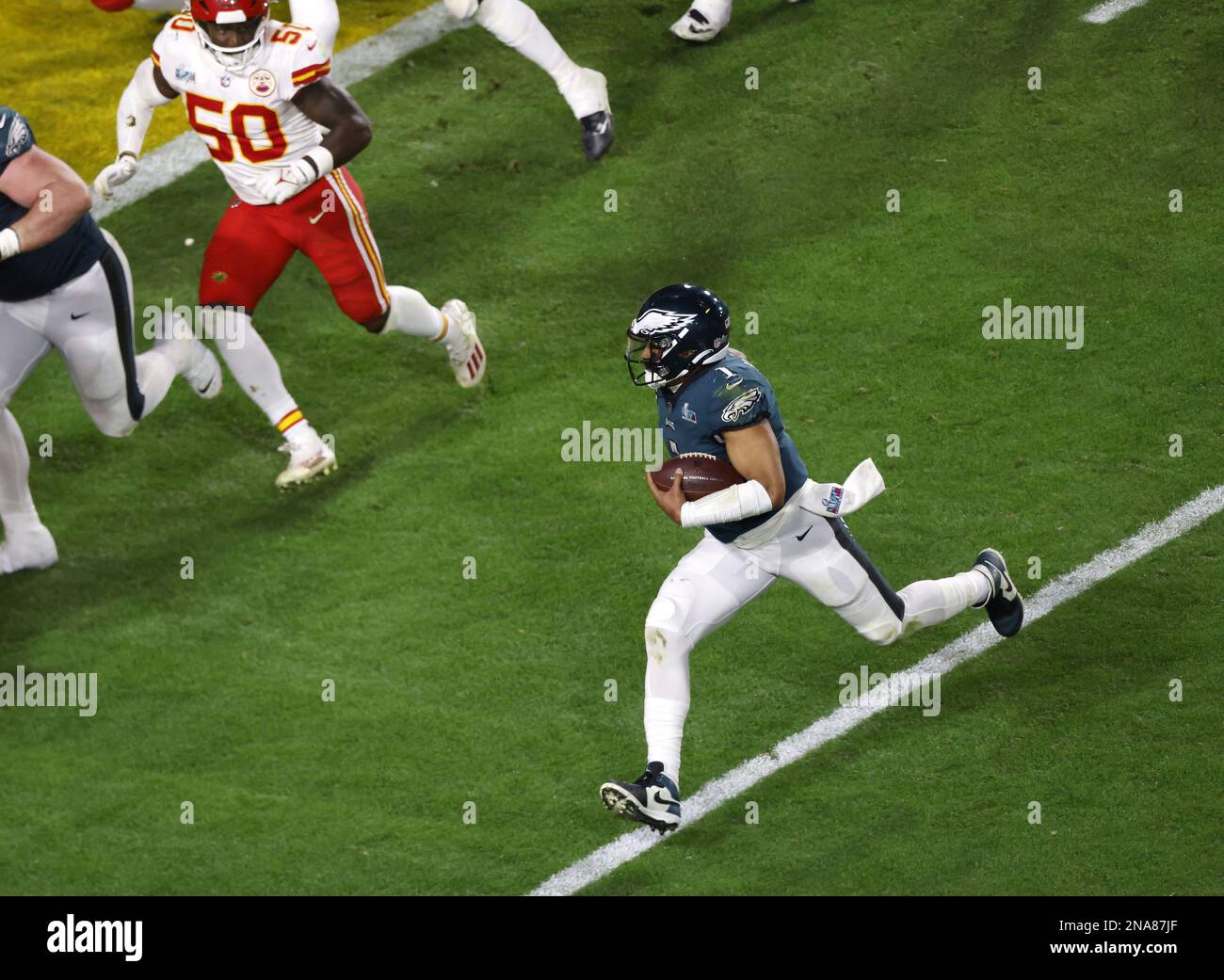 Glendale, Arizona, USA. 12th Feb, 2023. Philadelphia Eagles quarterback