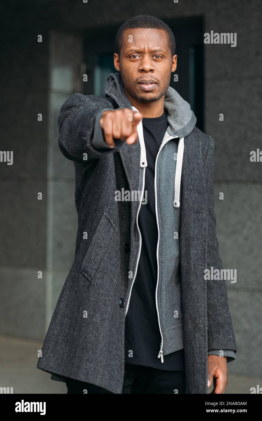 Think young man pointing hi-res stock photography and images - Alamy