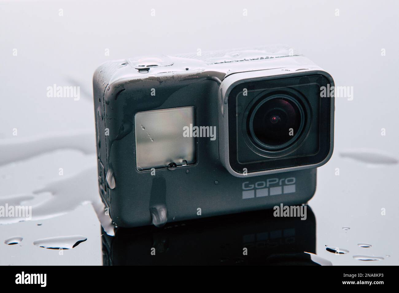 GoPro HERO 5 action camera in water Stock Photo - Alamy