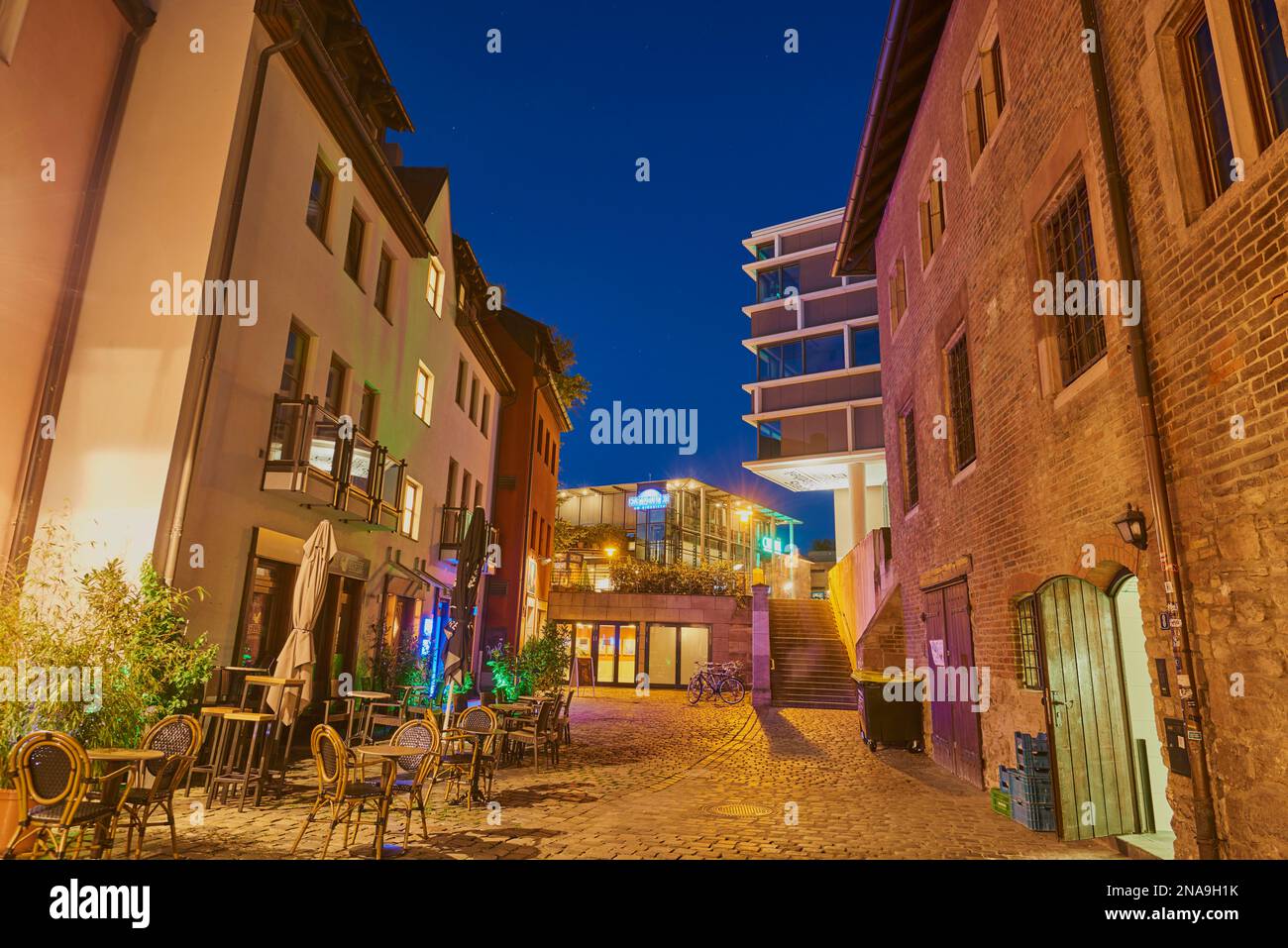 Pedestrian area in Nuremberg,old town; Nuremberg, Franconia, Bavaria, Germany Stock Photo
