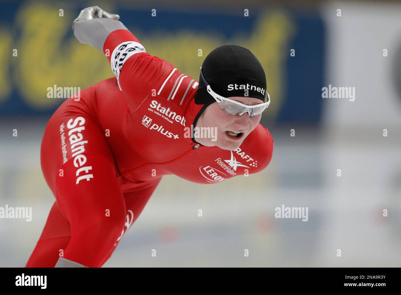 Norway's Sverre Lunde Pedersen skates men's 5000meter race during