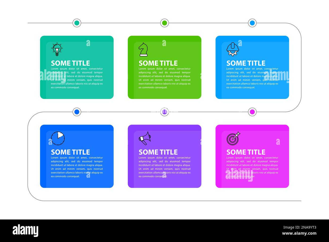 Infographic template with icons and 6 options or steps. Can be used for ...