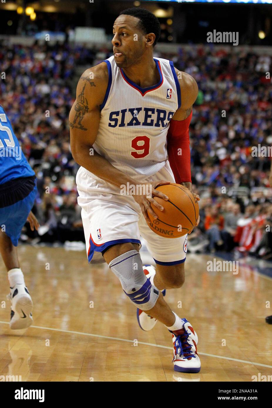 Philadelphia 76ers small forward Andre Iguodala (9) moves with the ball