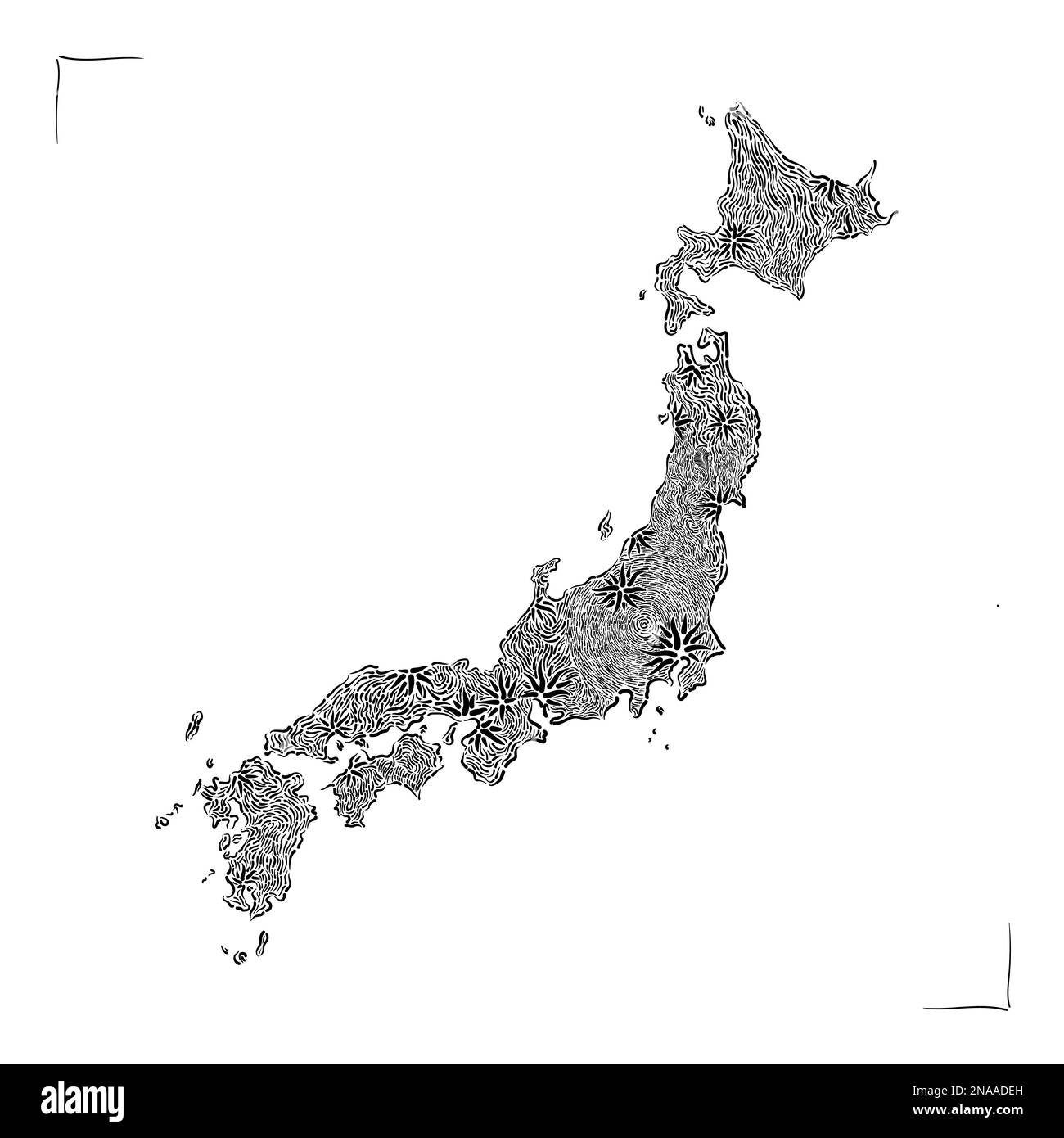 Japan Mapart Nipponkoku Stock Photo Alamy