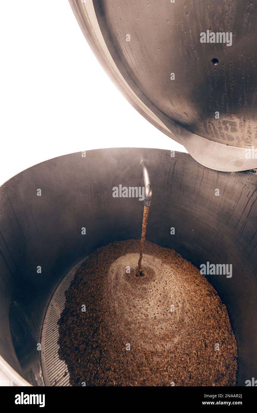The process of brewing and fermenting beer Stock Photo Alamy