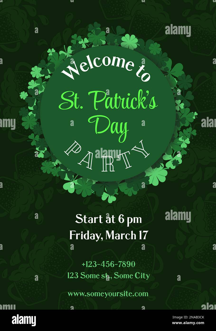 St. Patrick's Day Greeting Cards - Bulk Pack Of 25 With Green Envelopes For Business & Personal