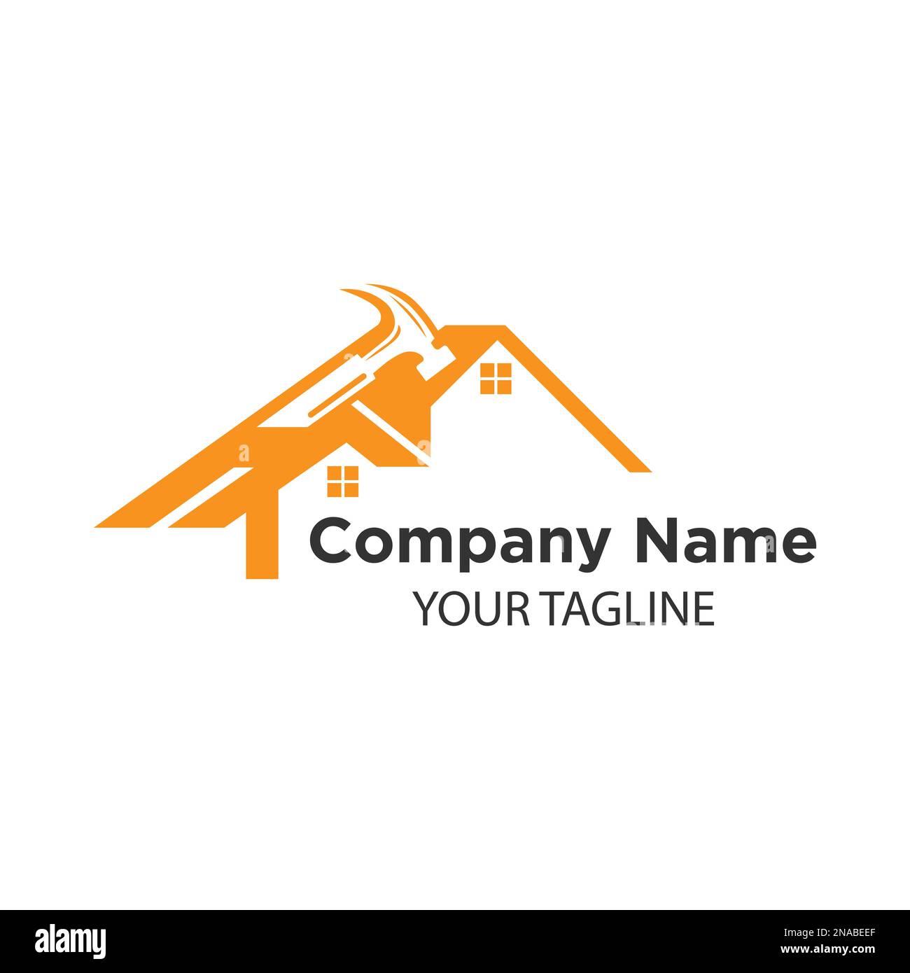 Creative House Construction Concept Logo Design Template.EPS 10 Stock Vector
