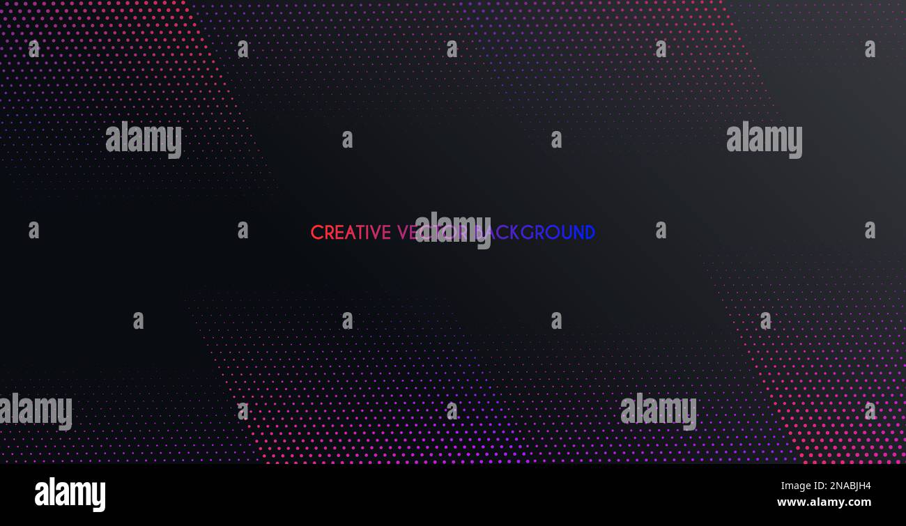 Creative halftone dotted black vector abstract background. Facebook