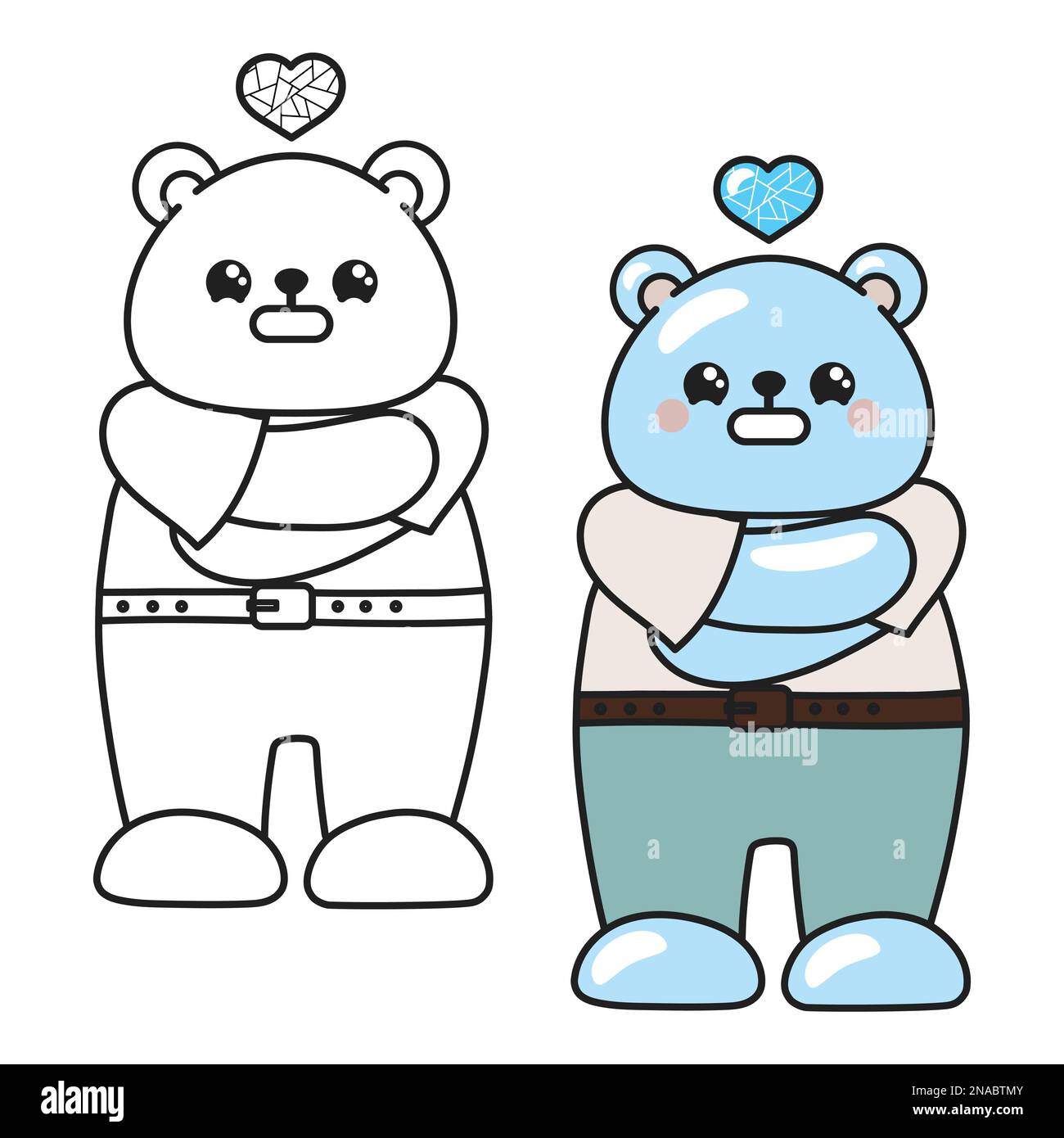 Teddy bear black and white outline illustration Stock Vector Image & Art Alamy