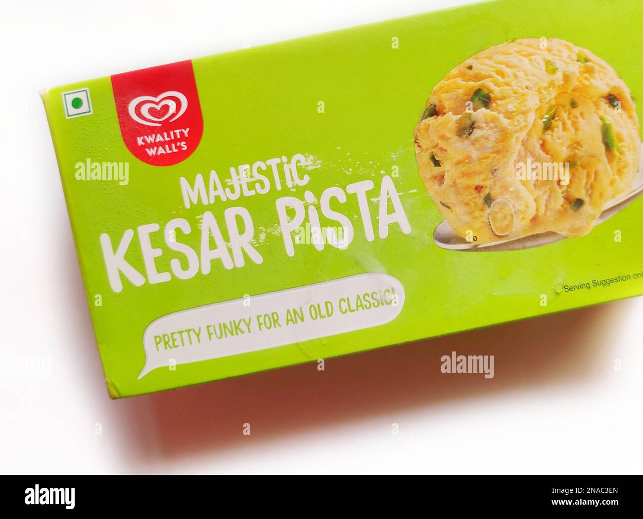 Kwality Wall's Party Pack, Kesar Pista icecream in isolated background