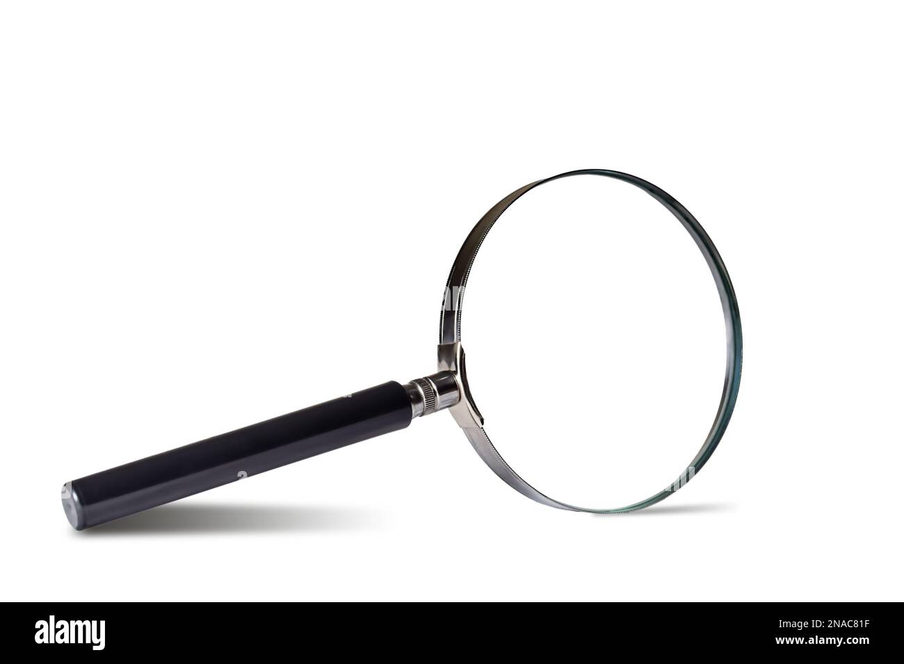 magnifier lens isolated on white background Stock Photo