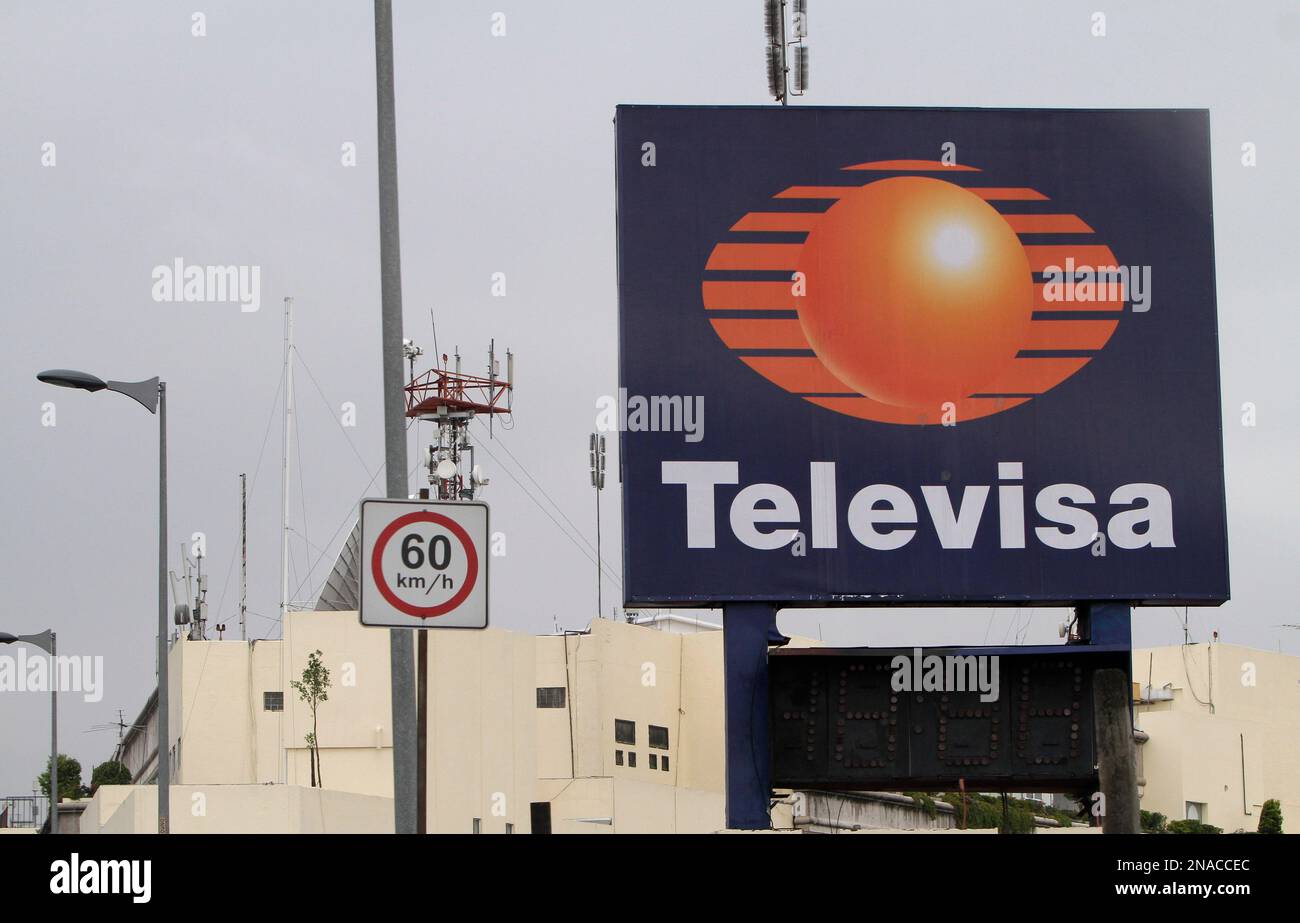 In this photo taken June 29, 2011, the logo of Mexican television