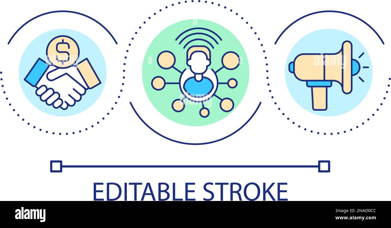 Affiliate marketing network loop concept icon Stock Vector Image & Art ...
