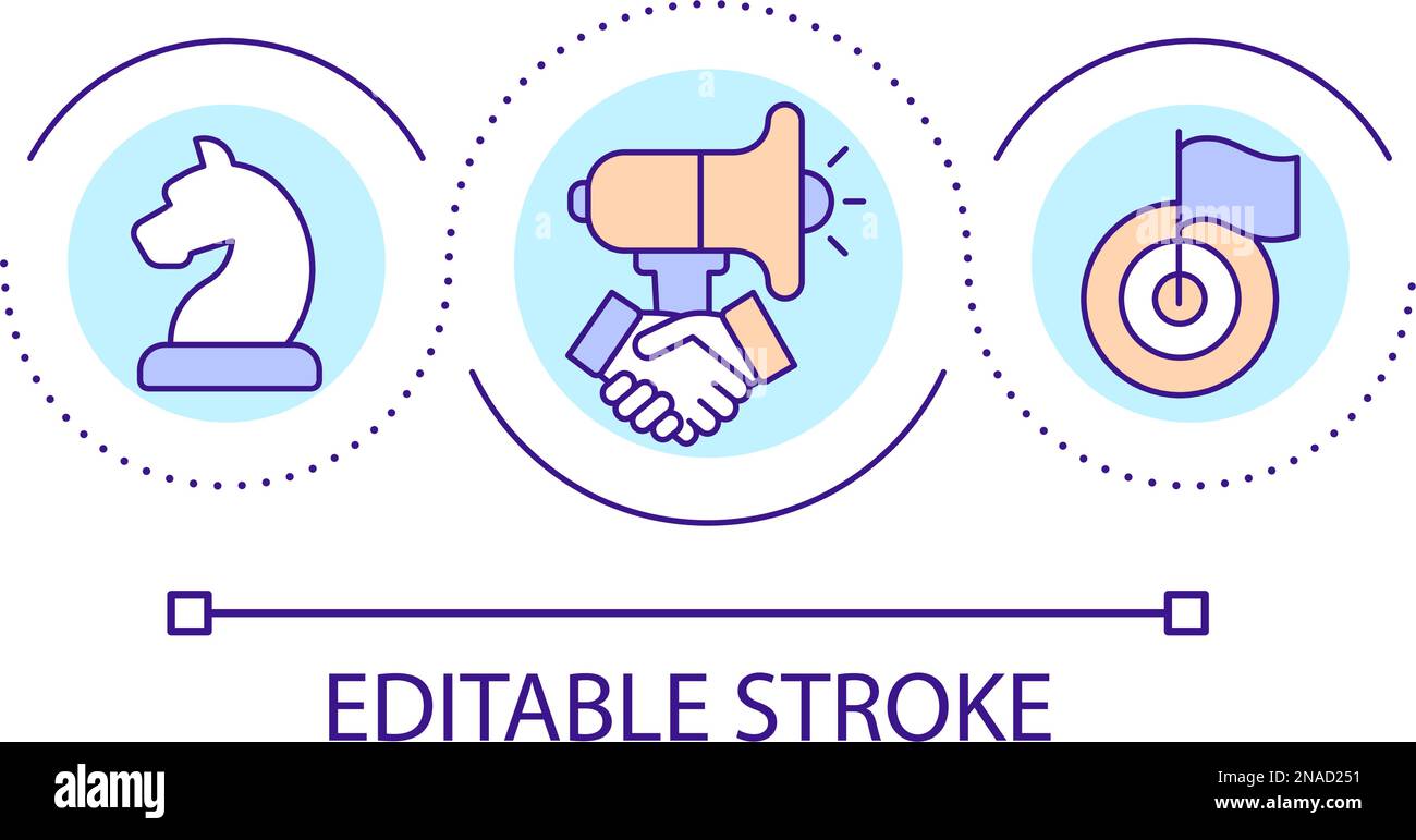 Advertising strategy loop concept icon Stock Vector