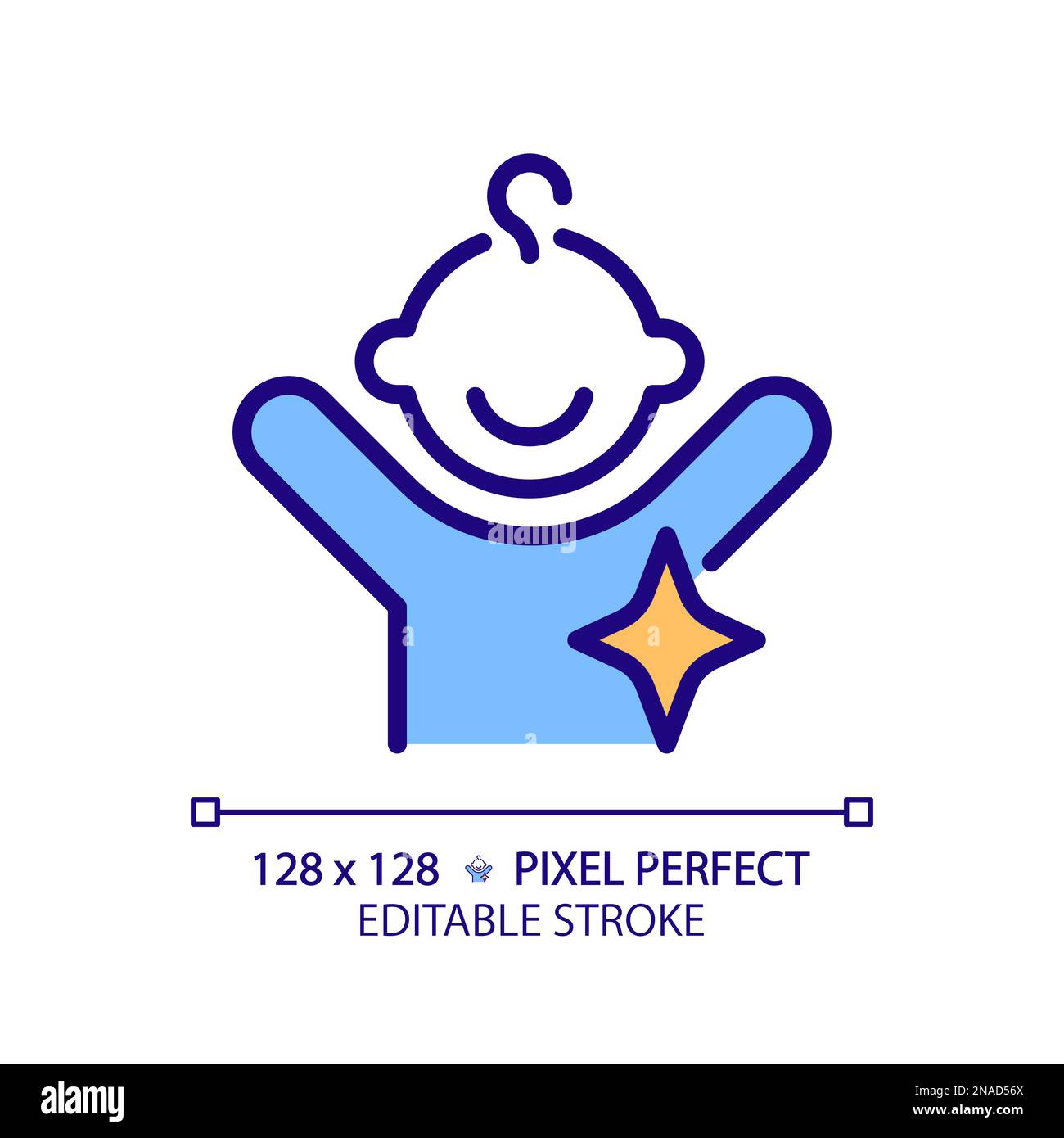 Child archetype pixel perfect RGB color icon Stock Vector Image & Art ...