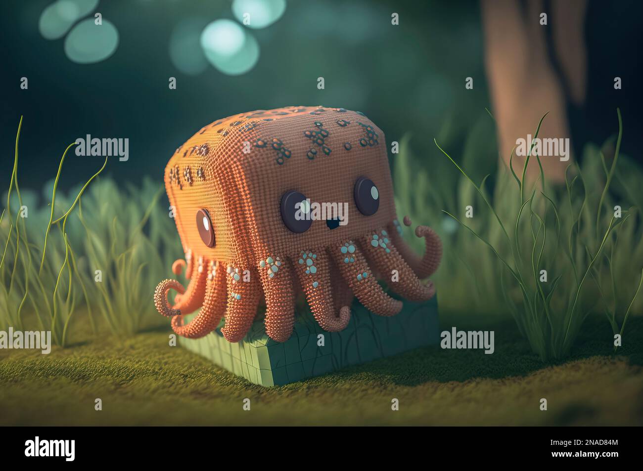 Octopus, animals made of 3d cubes, voxel illustration for video games or  illustrating 3d animation and vfx studios, created with Generative AI  technol Stock Photo - Alamy