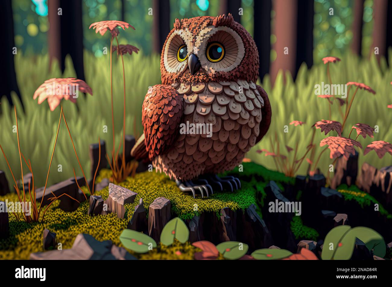 Owl, animals made of 3d cubes, voxel illustration for video games or illustrating 3d animation and vfx studios, created with Generative AI technology Stock Photo - Alamy Owl, animals made of 3d cubes, voxel illustration for video games or illustrating 3d animation and vfx studios, created with Generative AI technology Stock Photo - Alamy