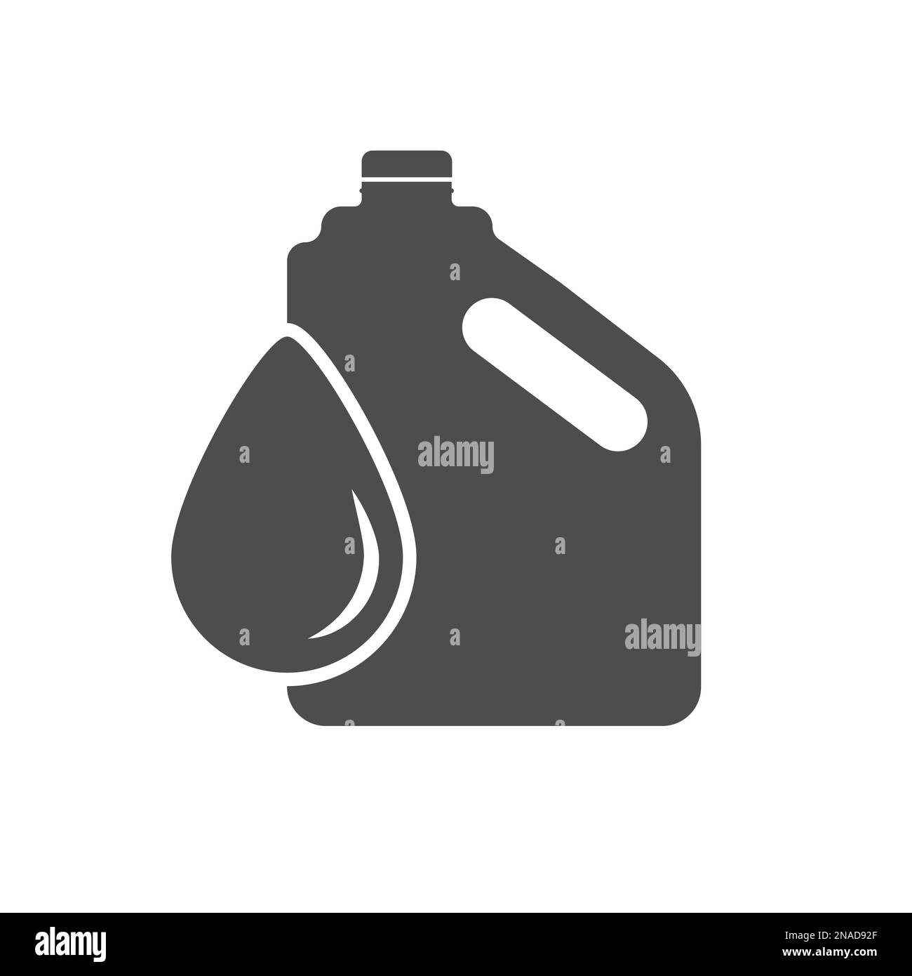 A canister and a drop. Symbol of a container with engine oil, water, liquid. A template for web design and creative ideas Stock Vector