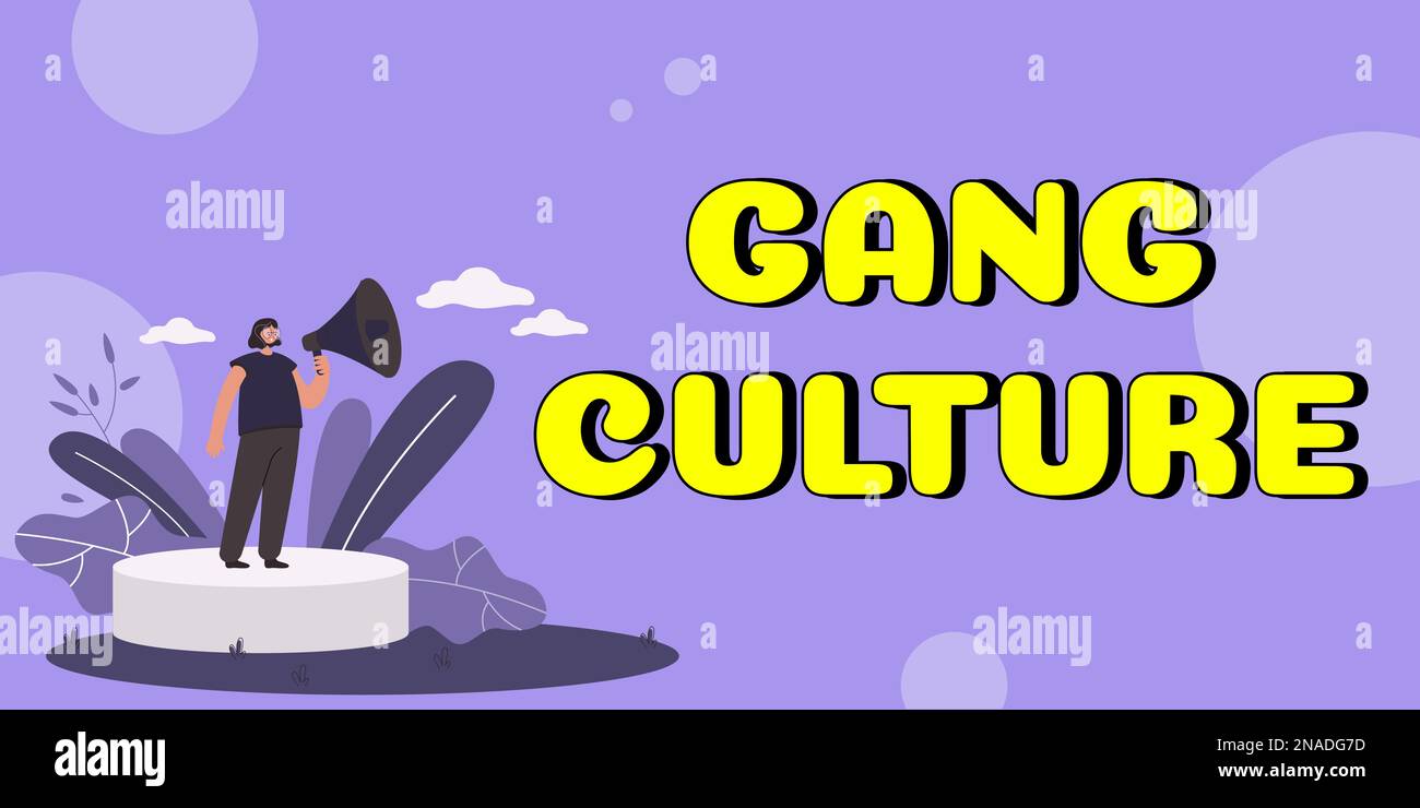 Writing displaying text Gang Culture, Concept meaning particular ...