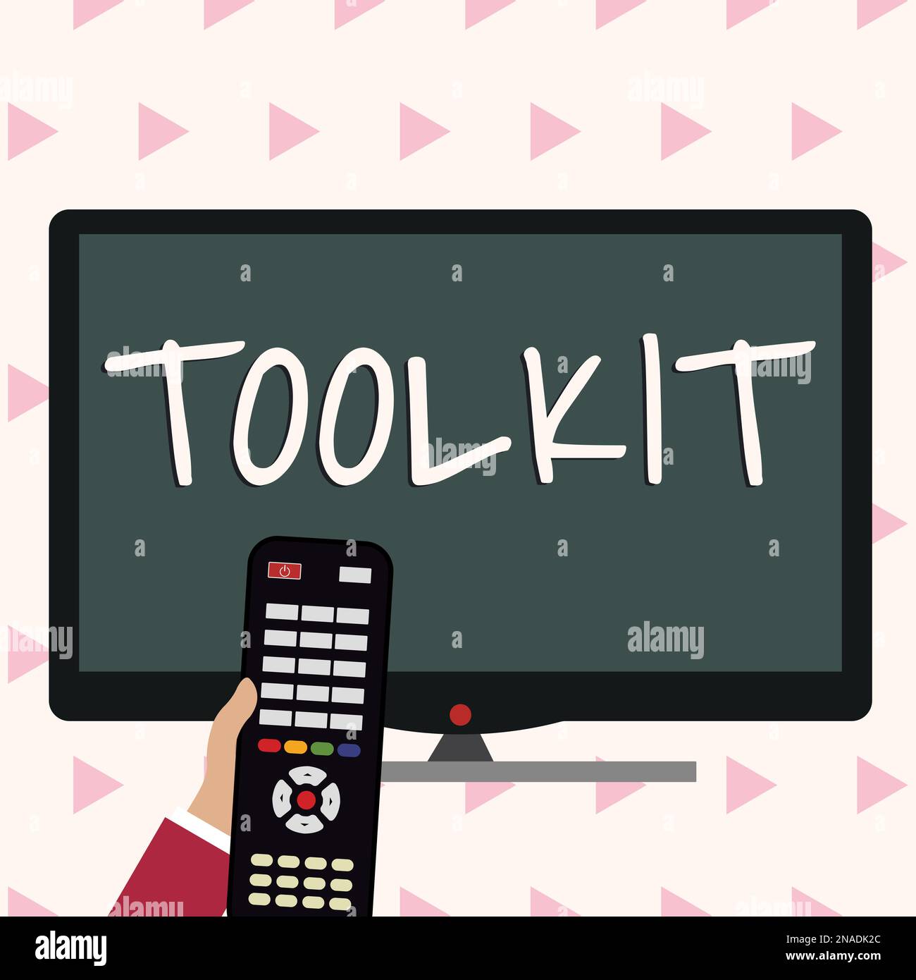 Writing displaying text Toolkit, Concept meaning set of tools kept in a