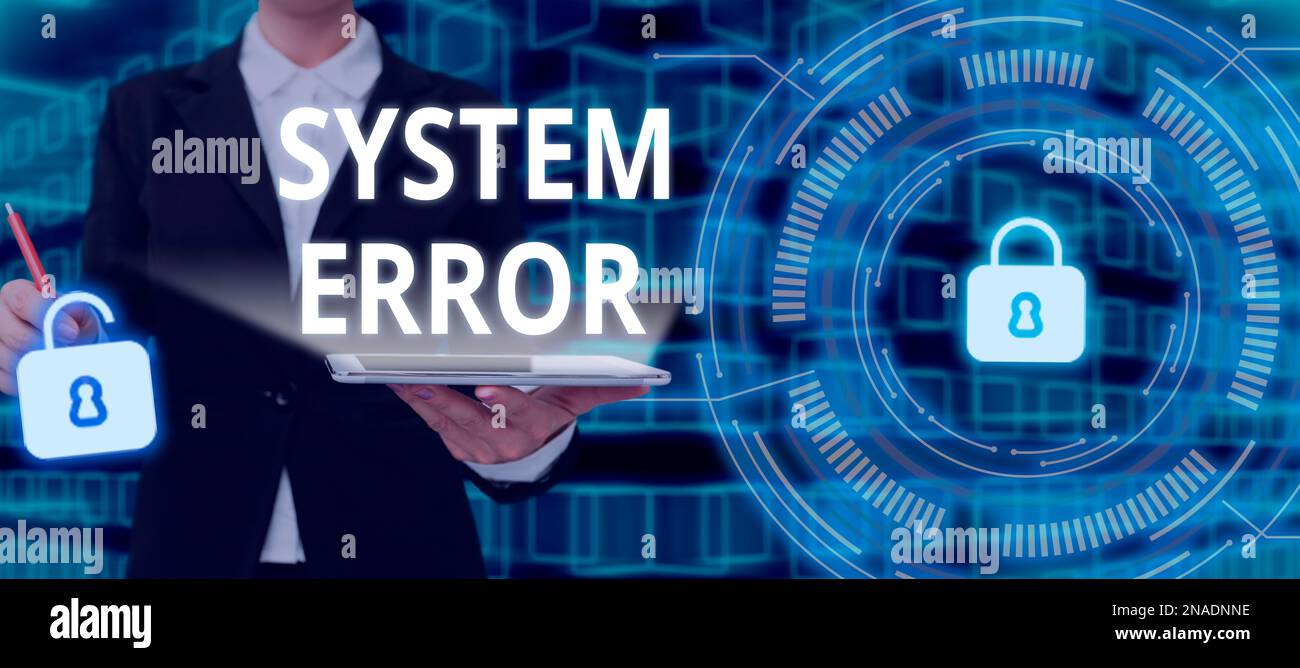 Conceptual display System Error, Concept meaning Technological failure ...