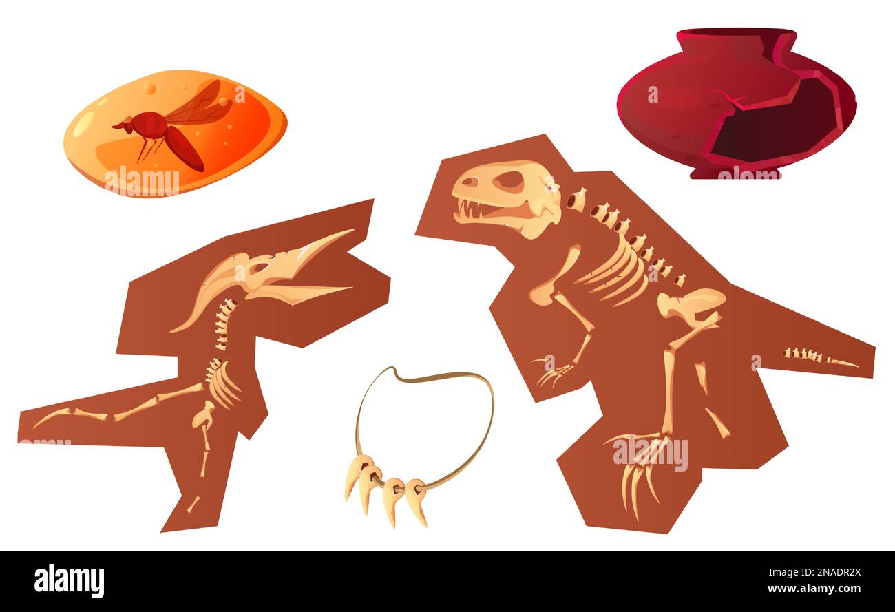 Archaeological and paleontological finds cartoon vector illustration. Ancient ceramic vase