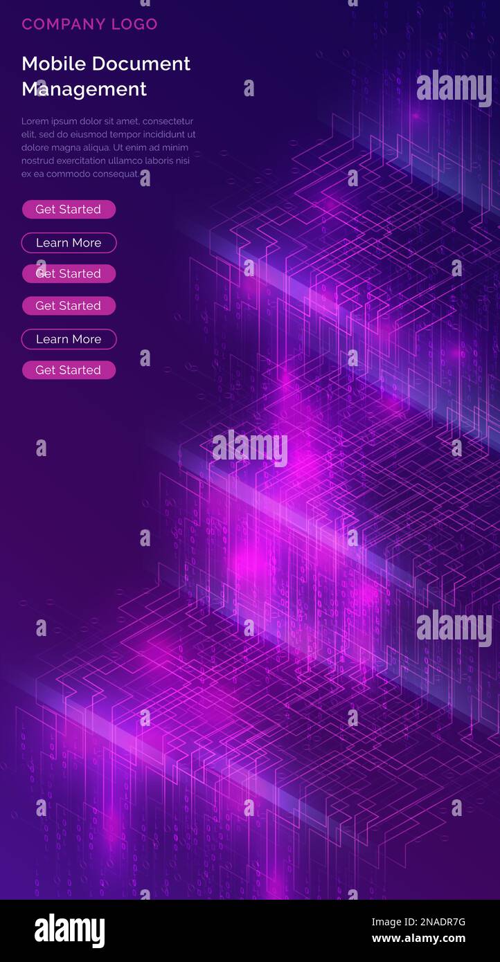 Big data waterfall or cascade, digital binary code data flow analysis ...