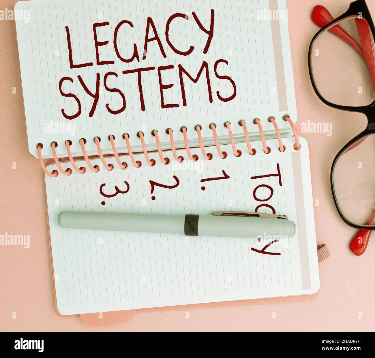 Conceptual caption Legacy Systems, Business idea old method technology ...