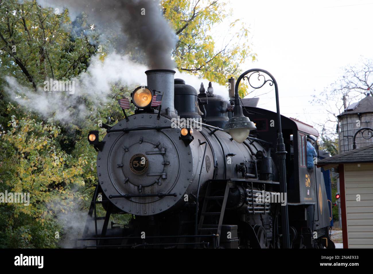 Wilmington and Western Steam Engine with Smoke Stock Photo Alamy
