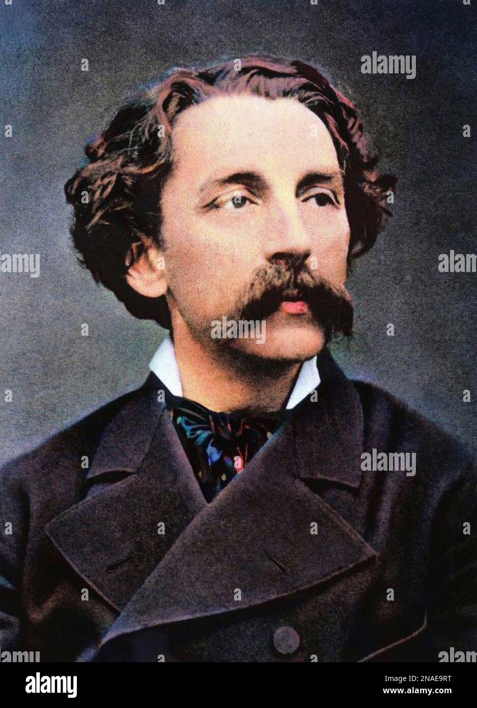 Portrait de Stephane Mallarme (1842-1898) vers 1860 Stock Photo