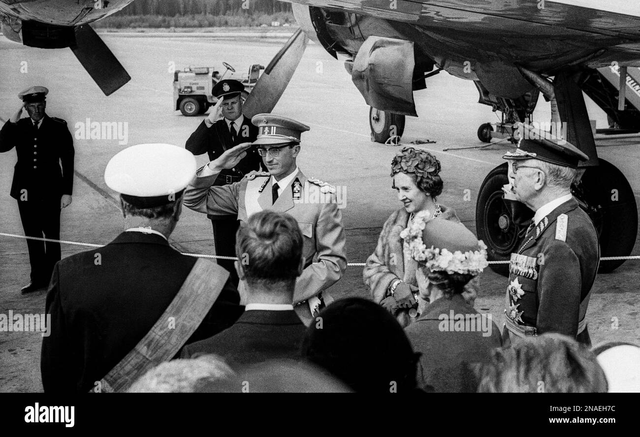 KING BAUDOUIN and Queen Fabiola of Belgium on official state visit to