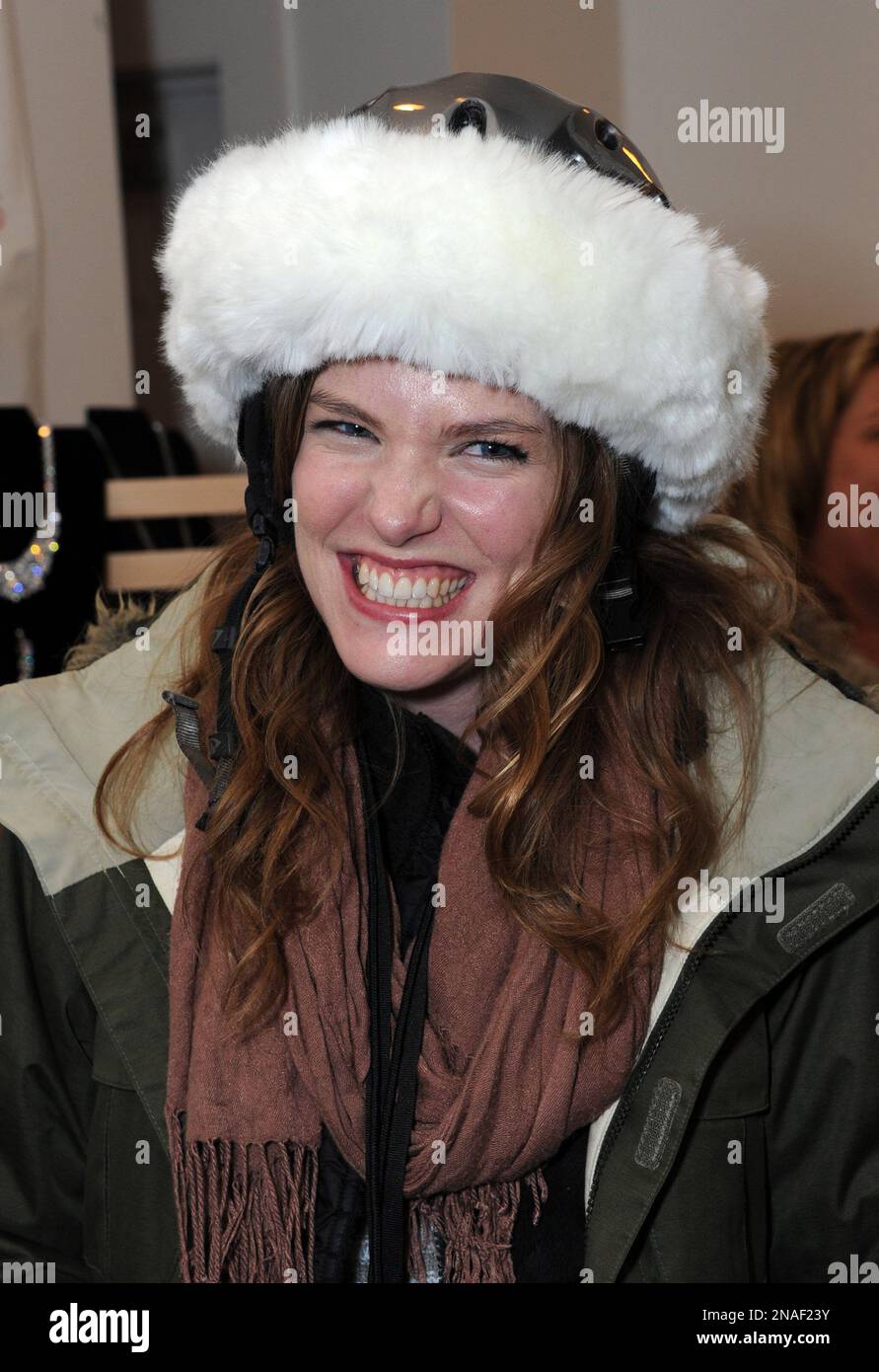 Julia Yorks visits Helmet Band-Its at the Fender Music Lodge during the ...