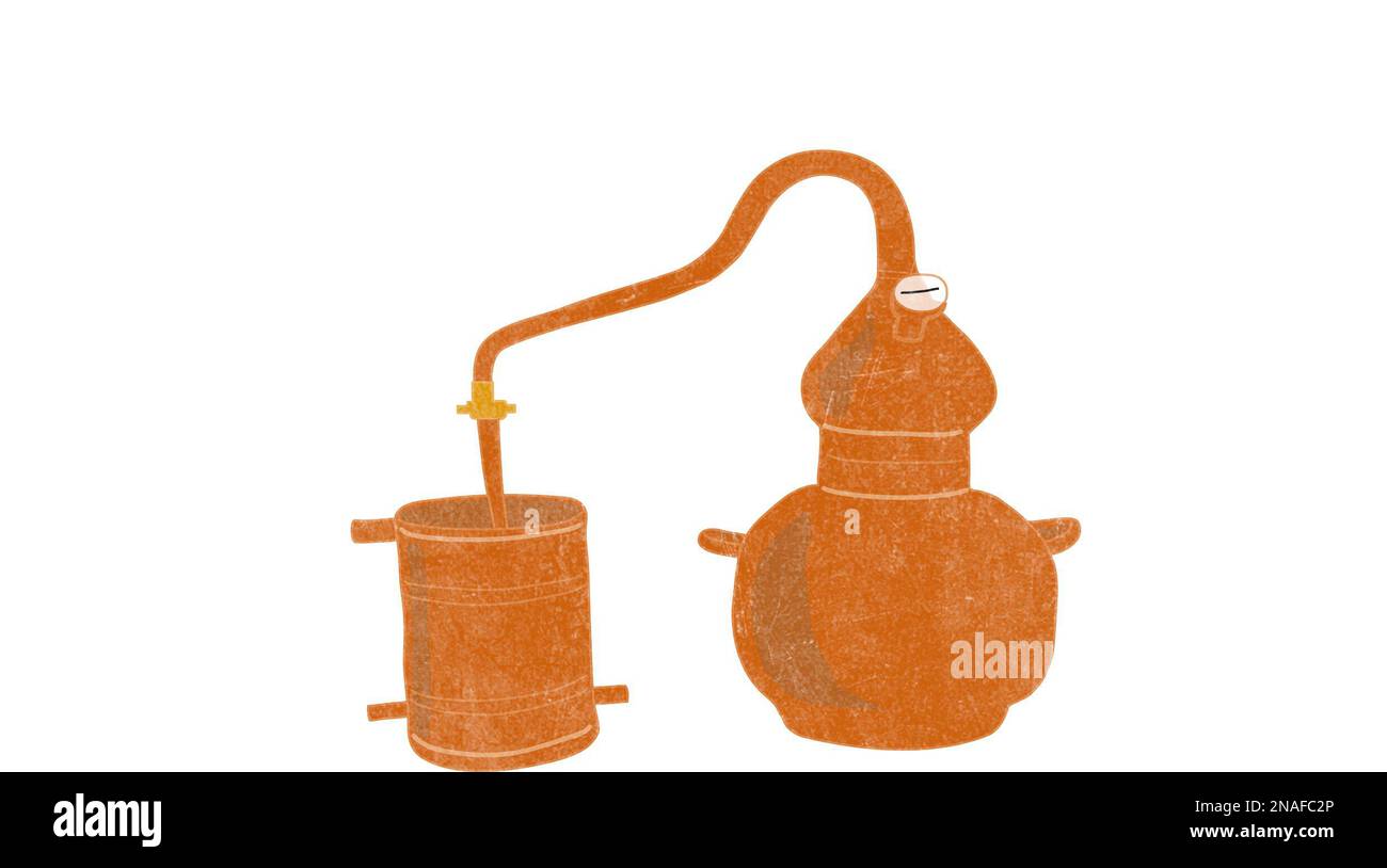 Copper pot still Stock Photo Alamy