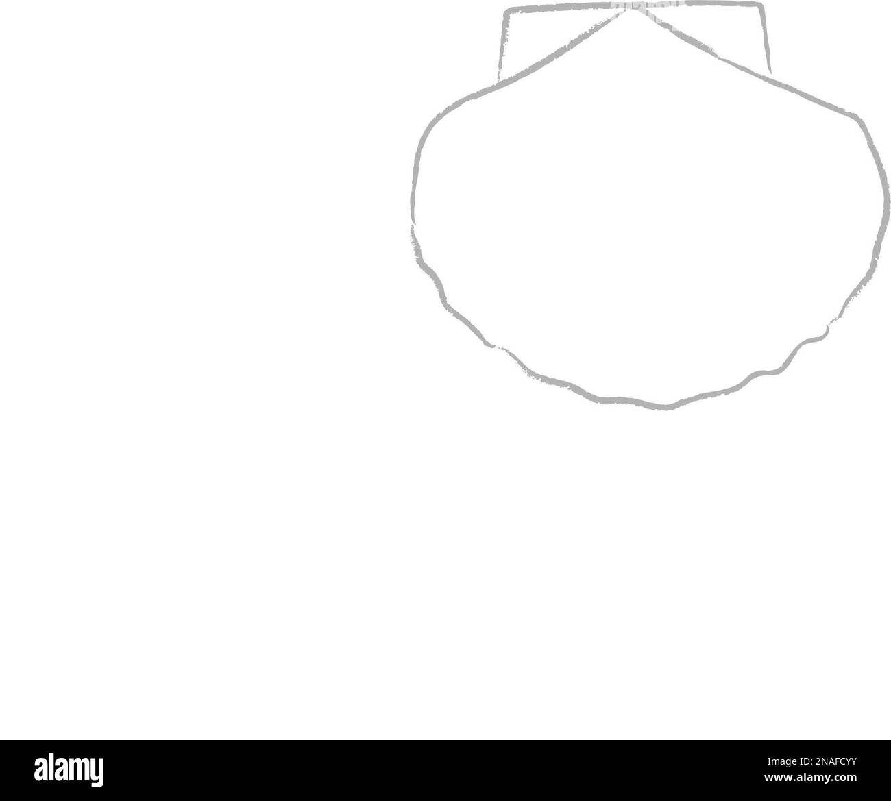 Step 2 how to draw a fan shaped shell Stock Photo Alamy