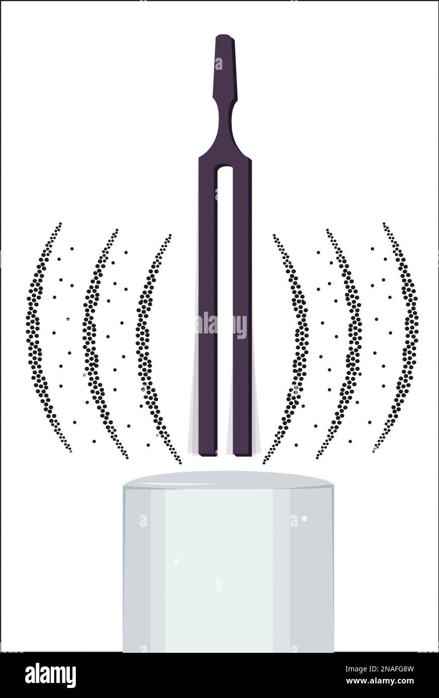 Tuning fork sound waves Stock Photo - Alamy