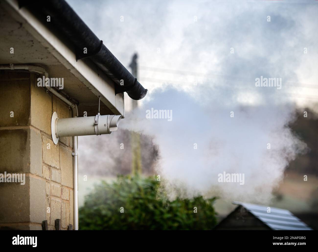 A gas boiler flue vent Stock Photo Alamy
