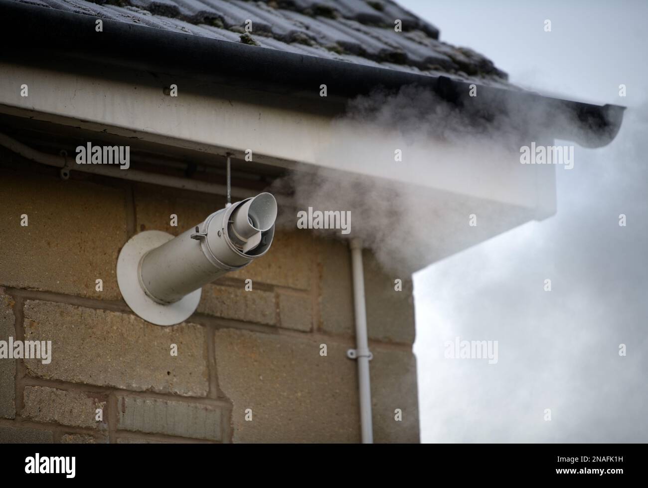 A gas boiler flue vent Stock Photo Alamy
