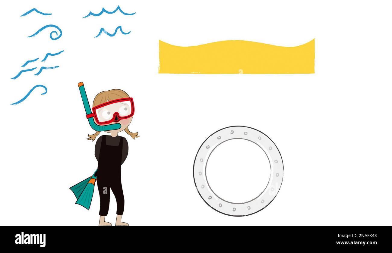 Illustration of a marine biologist Stock Photo - Alamy