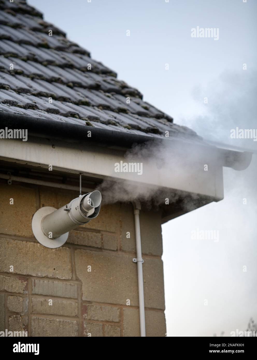 A gas boiler flue vent Stock Photo Alamy