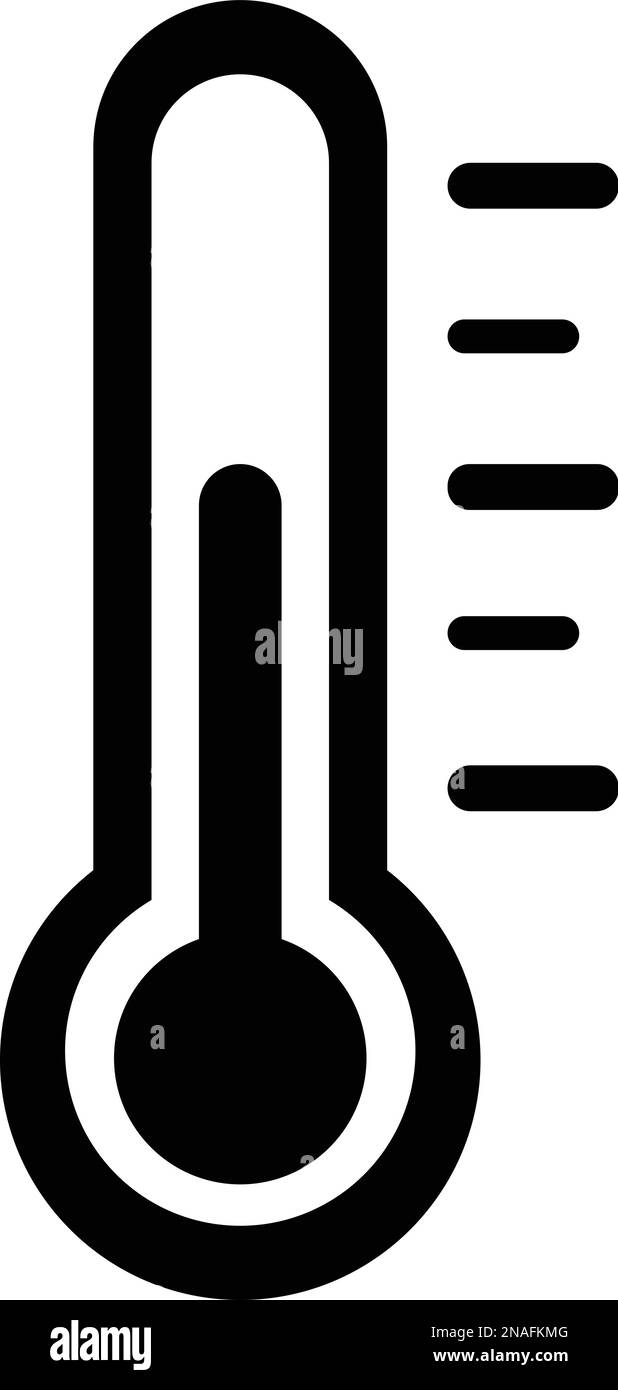 Thermometer Warm cold Symbol. Weather Sign. Temperature measurement equipment icon. Temperature Scale Symbol. single object Stock Vector