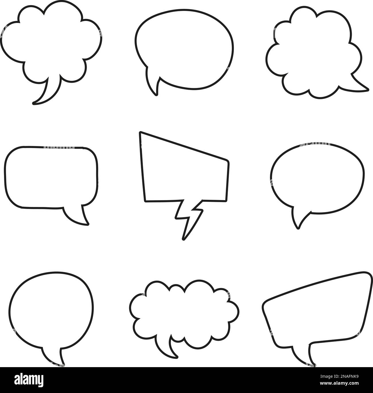 Speech bubbles set on a white background. Vector illustration Stock Vector
