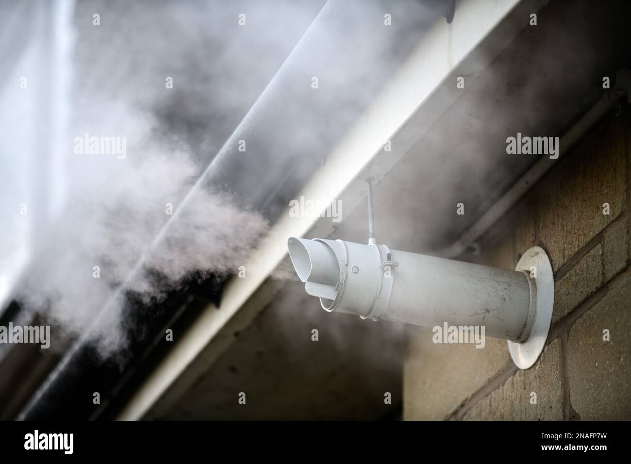 A gas boiler flue vent Stock Photo Alamy