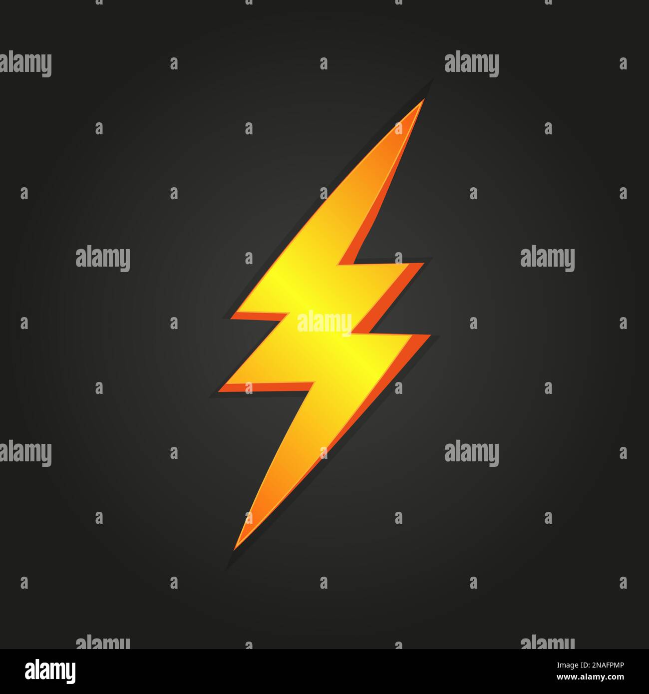 Lightning on a black background. Vector illustration eps10 Stock Vector ...