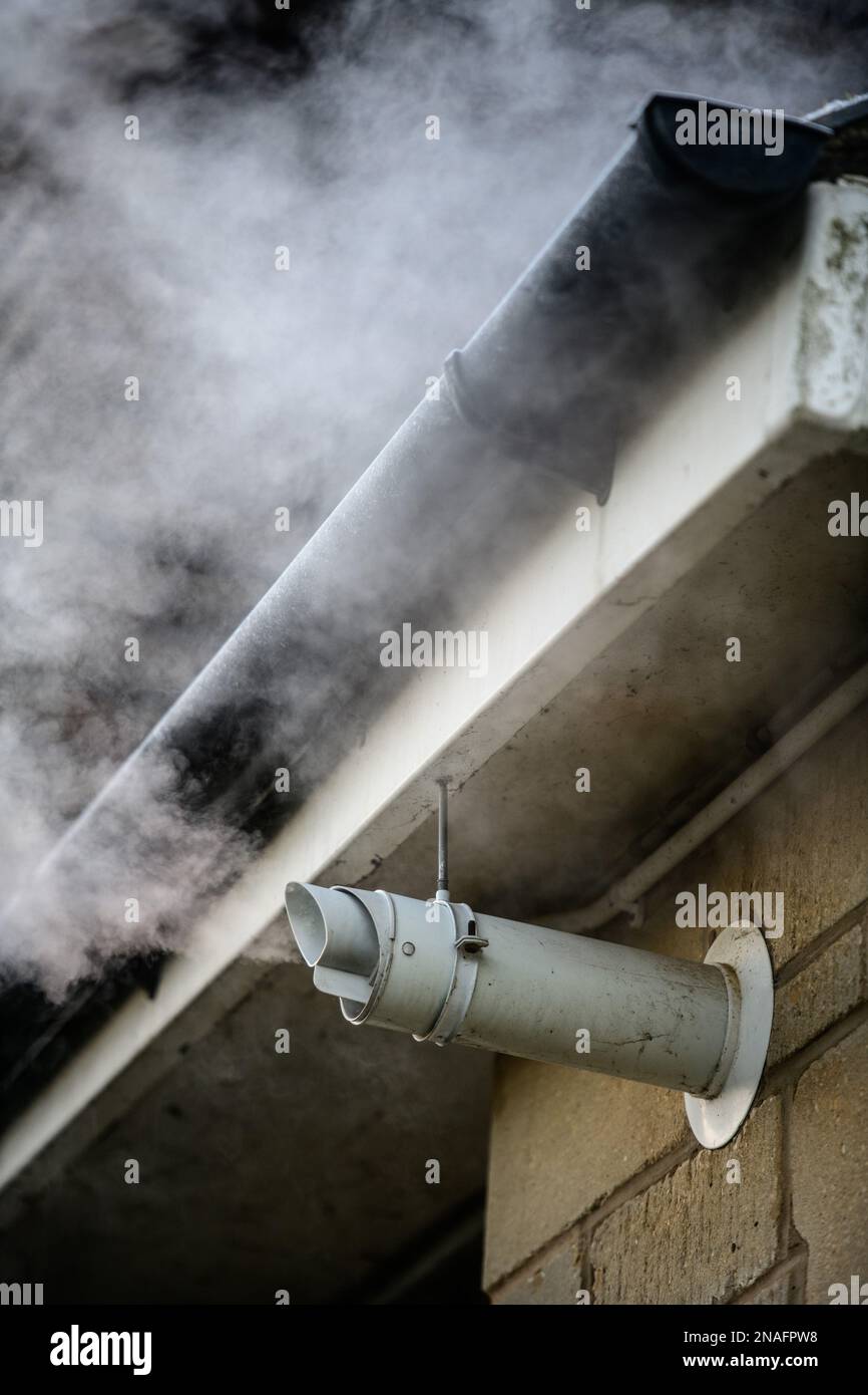 A gas boiler flue vent Stock Photo Alamy
