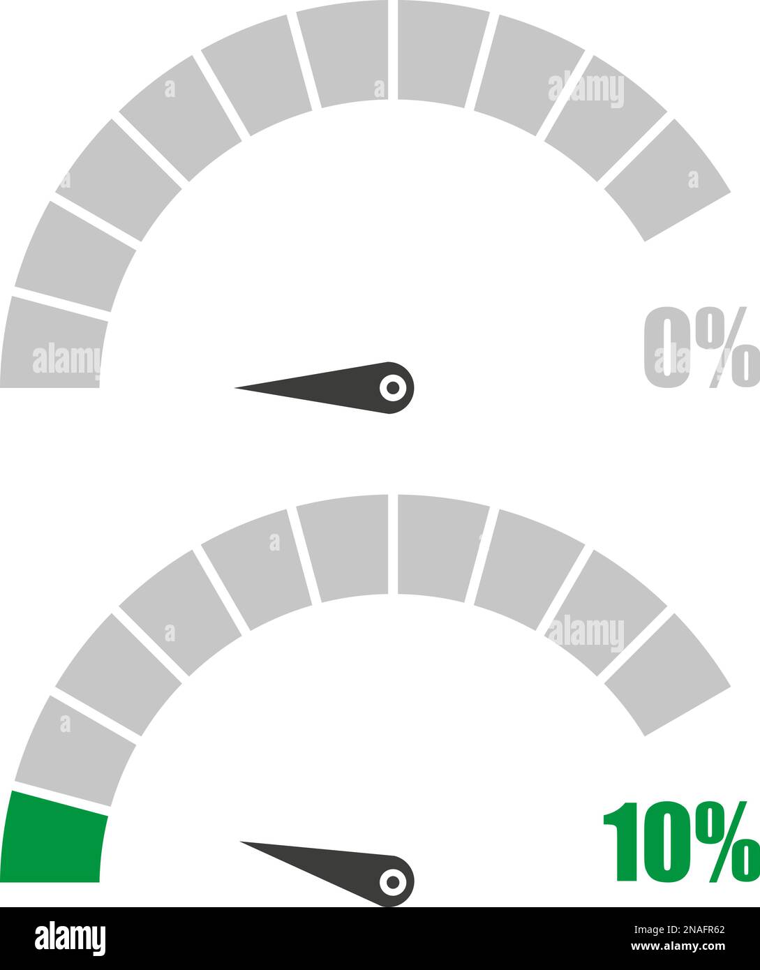 Set of speedometer or rating meter signs infographic gauge element with