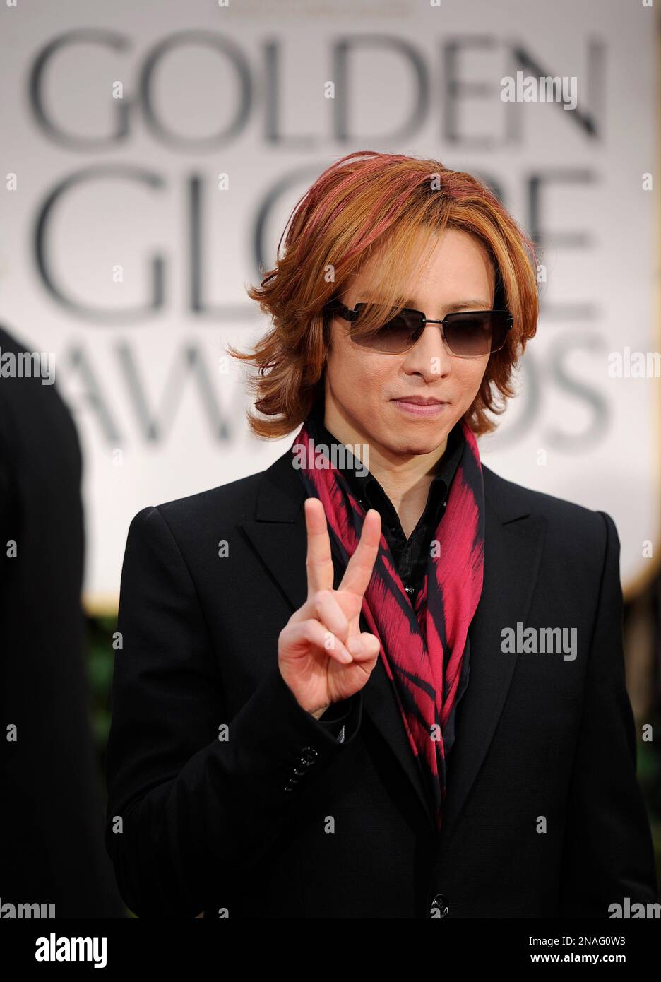 Yoshiki Hayashi, leader of the Japanese band, X Japan, arrives for the