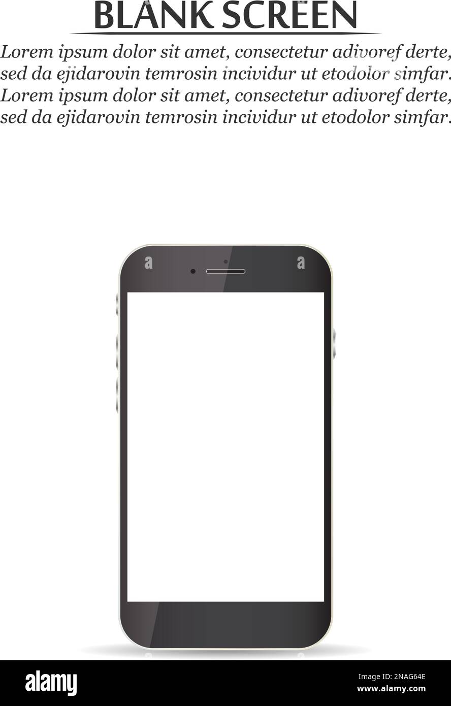Blank Screen Black Smartphone On A White Background Stock Vector Image Blank screen black smartphone on a white background stock vector image