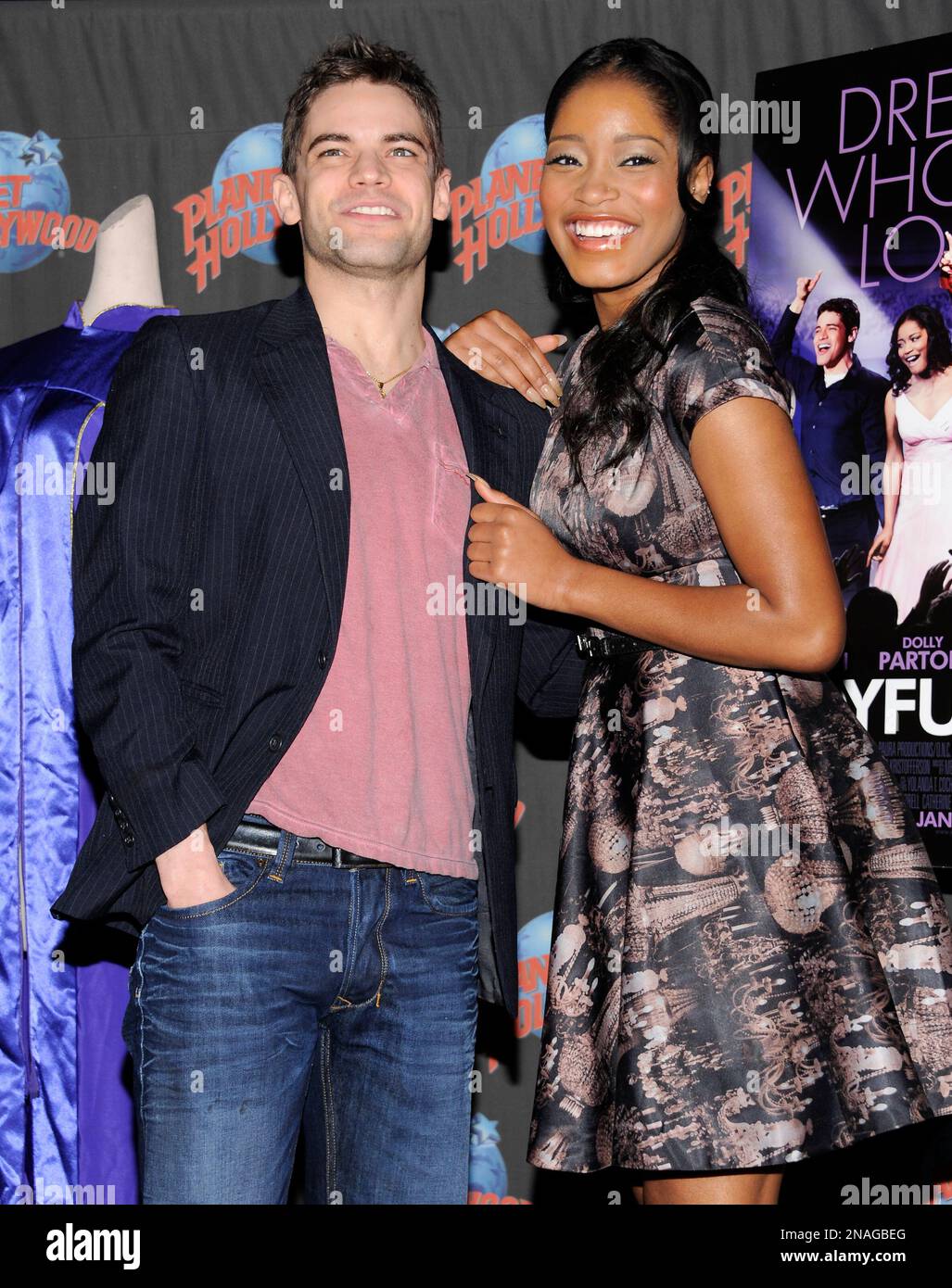Actors Keke Palmer, right, and Jeremy Jordan make an appearance at ...