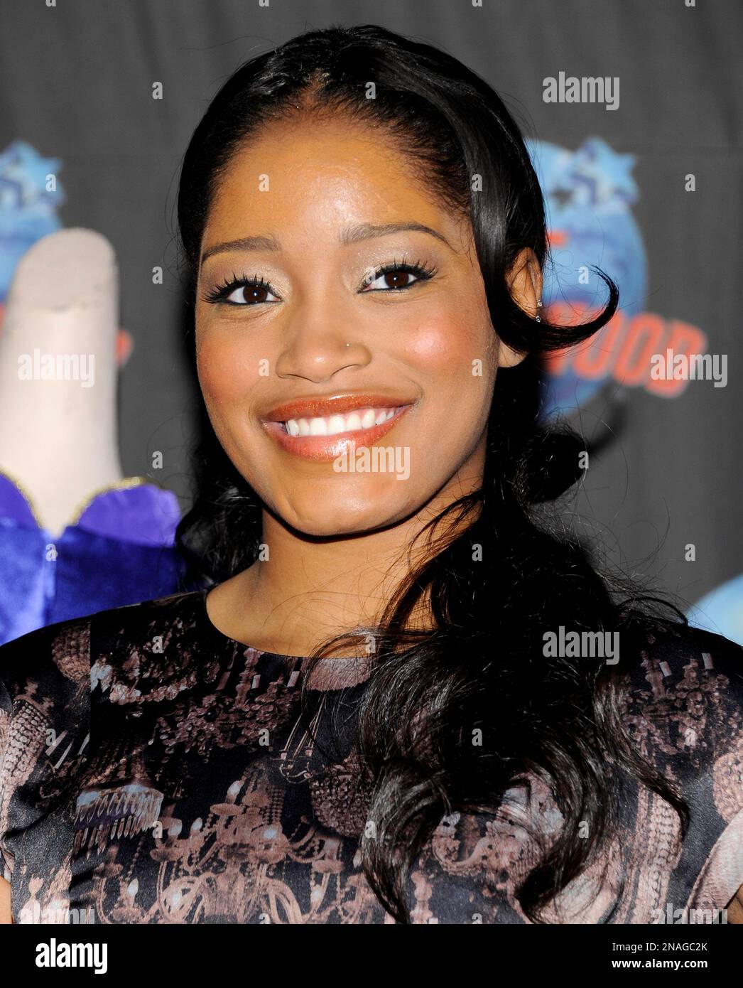 Actress Keke Palmer makes an appearance at Planet Hollywood in Times Square to promote their new film "Joyful Noise" on Friday, Jan. 13, 2012 in New York. (AP Photo/Evan Agostini) Stock Photo